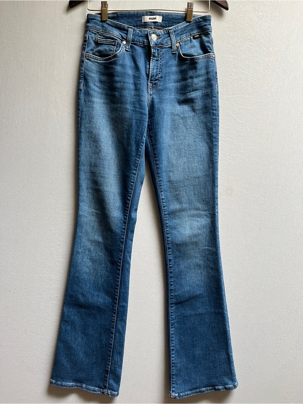 Mavi Molly Mid Rise Classic Bootcut Jeans Stretch Denim Comfort Pants Sz 27